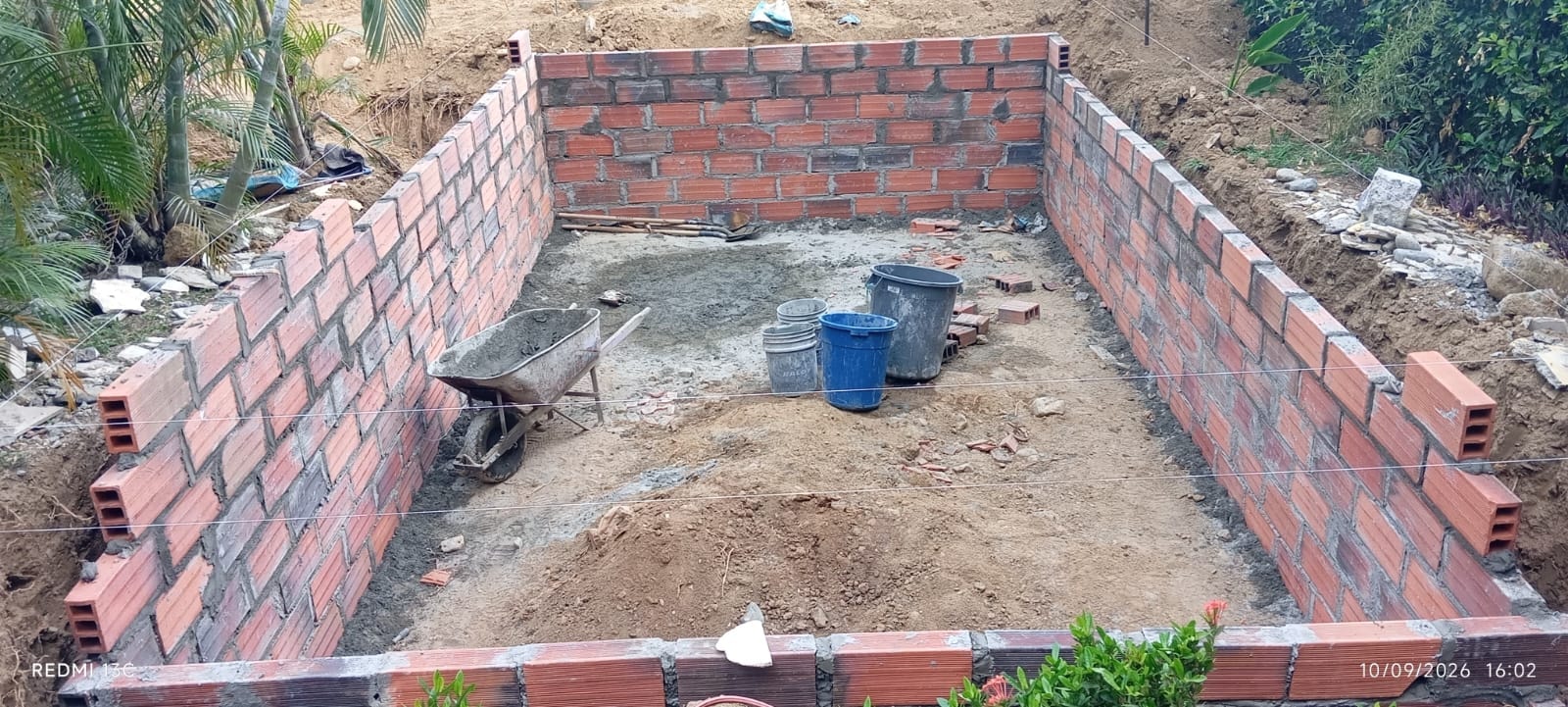 Pool construction site