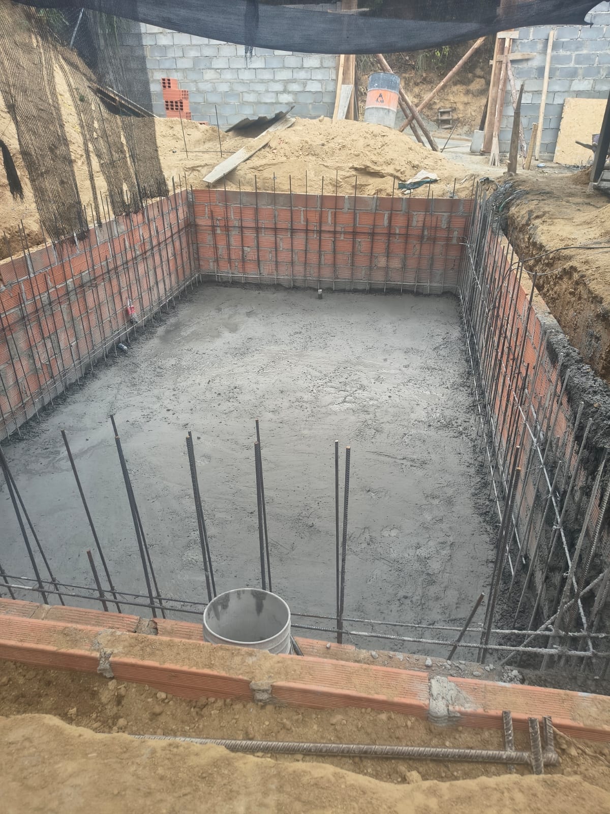 Foundation and rebar work